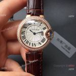 Ballon Bleu Cartier 33 mm Swiss Quartz TWF Rose Gold Double-row Diamond-set